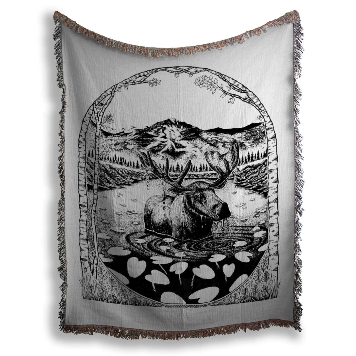 Moose Mountain Woven Blanket