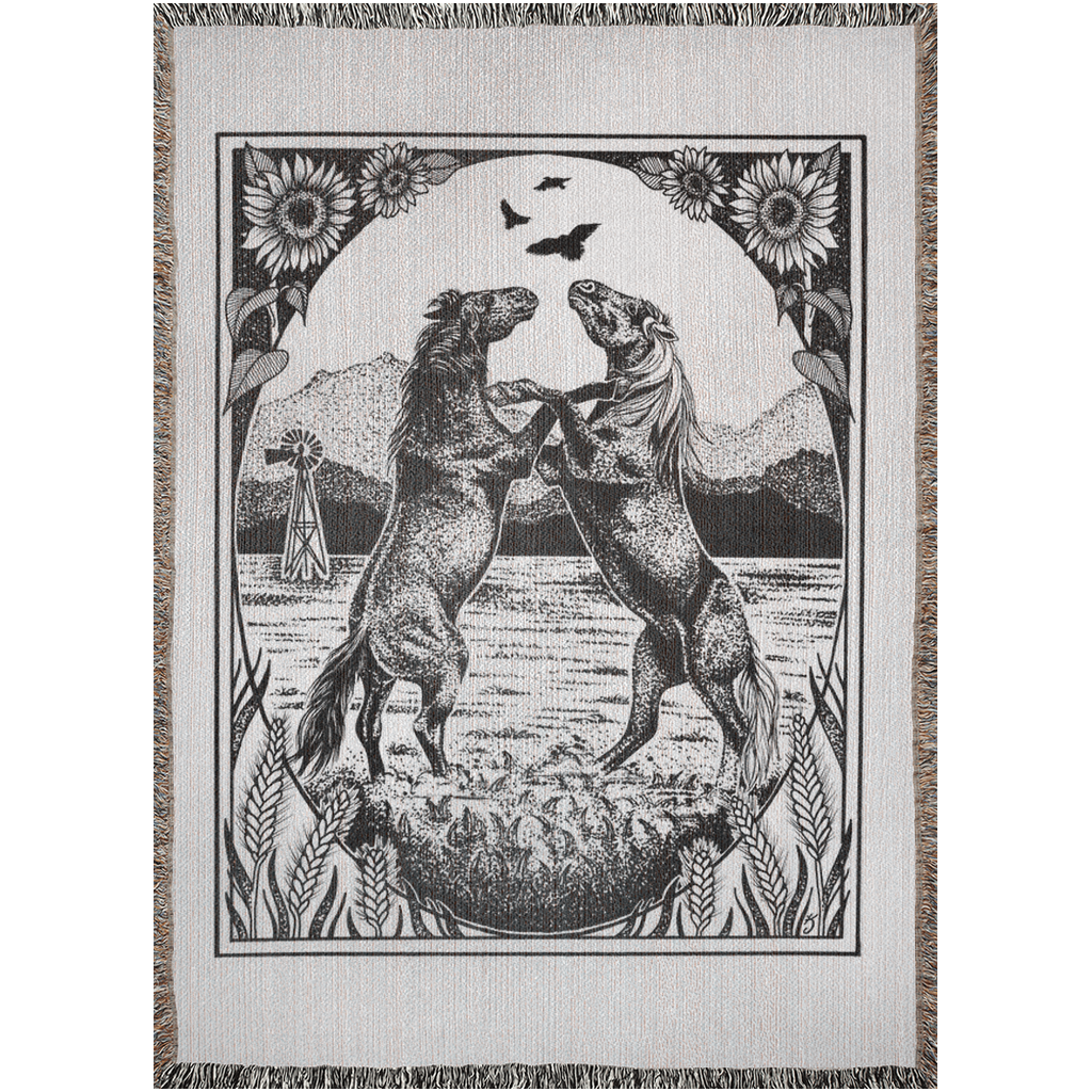 Mustangs Woven Blanket