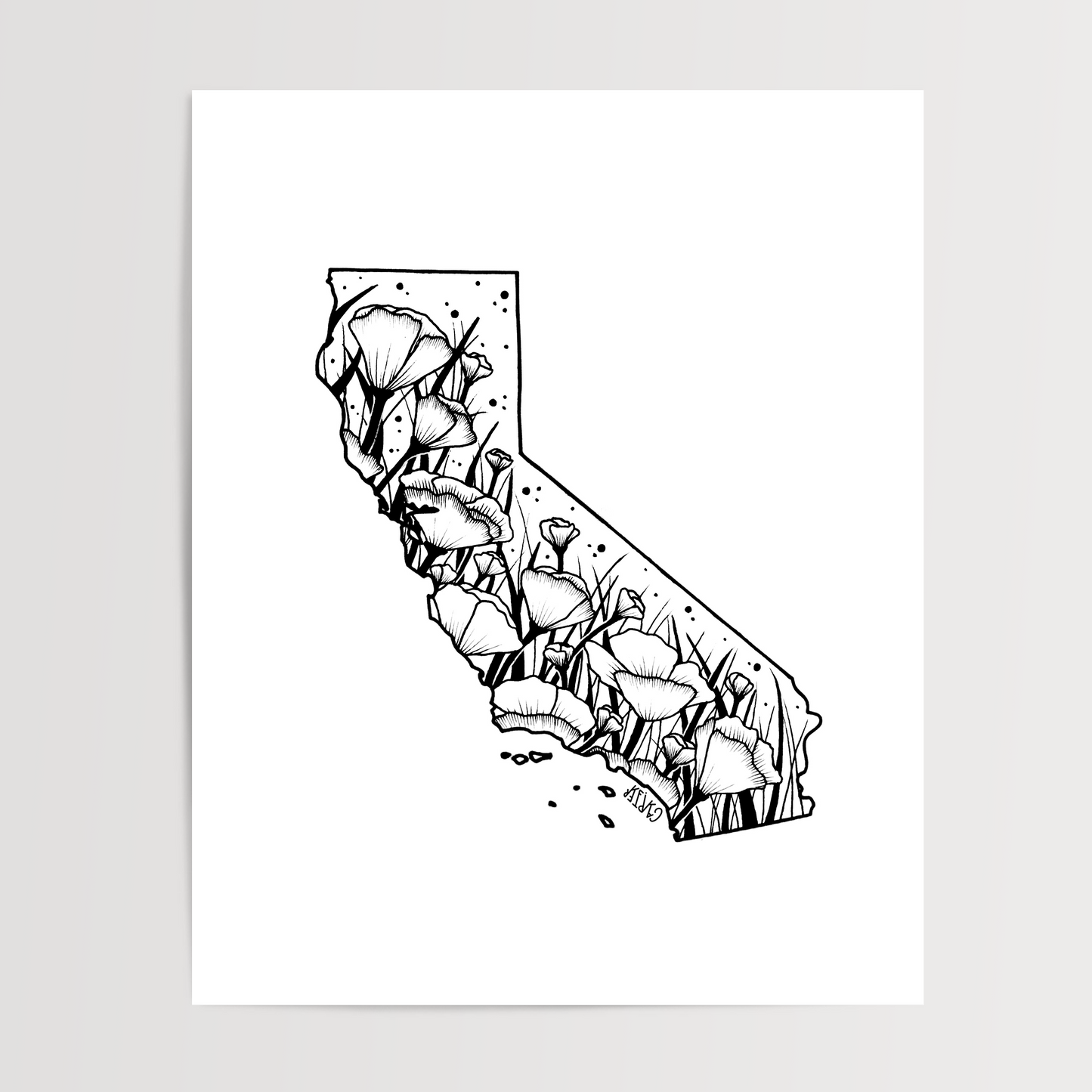 California - California Poppy State Flower Print