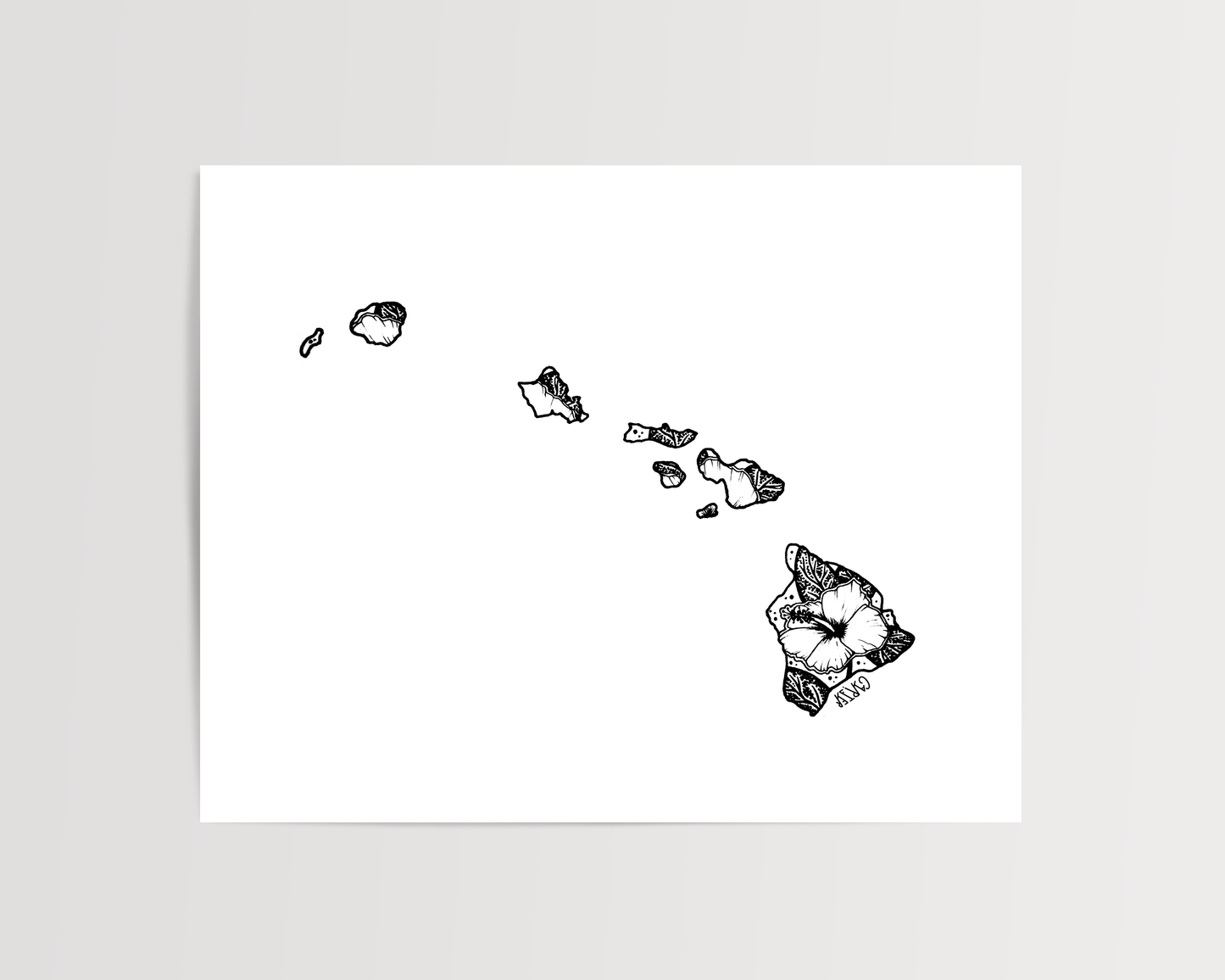 Hawaii - Hibiscus State Flower Print