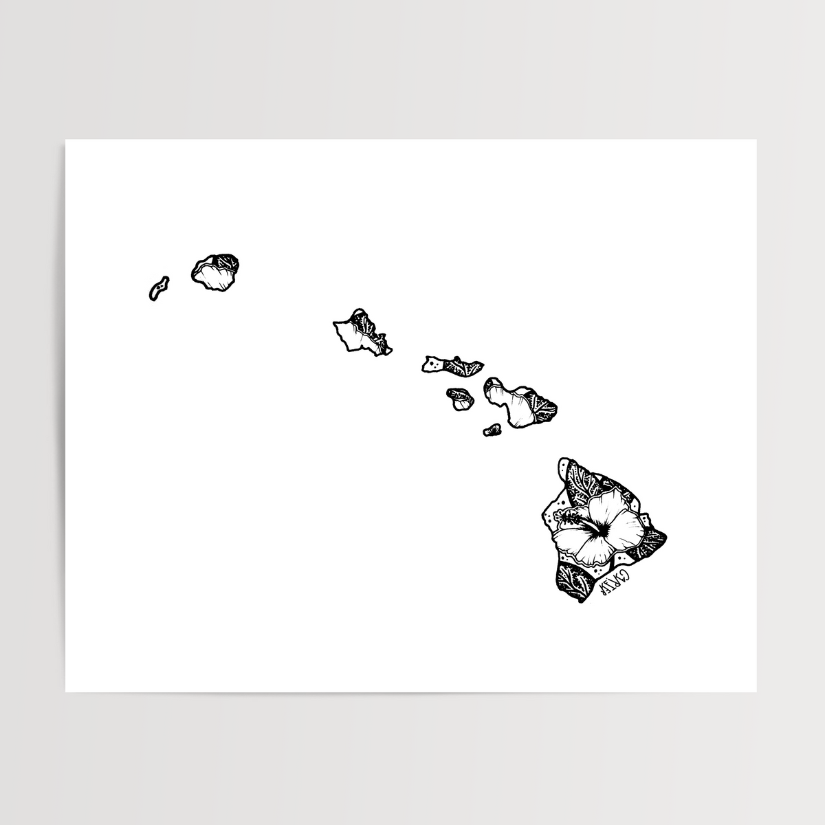Hawaii - Hibiscus State Flower Print