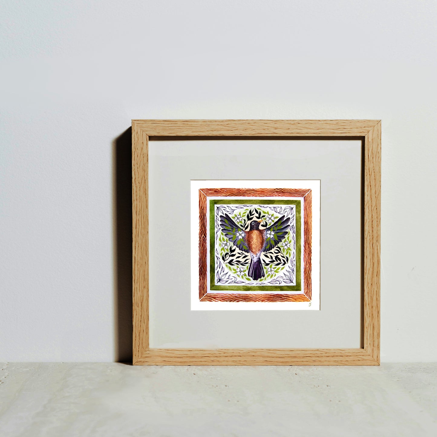 American Robin Folk Print