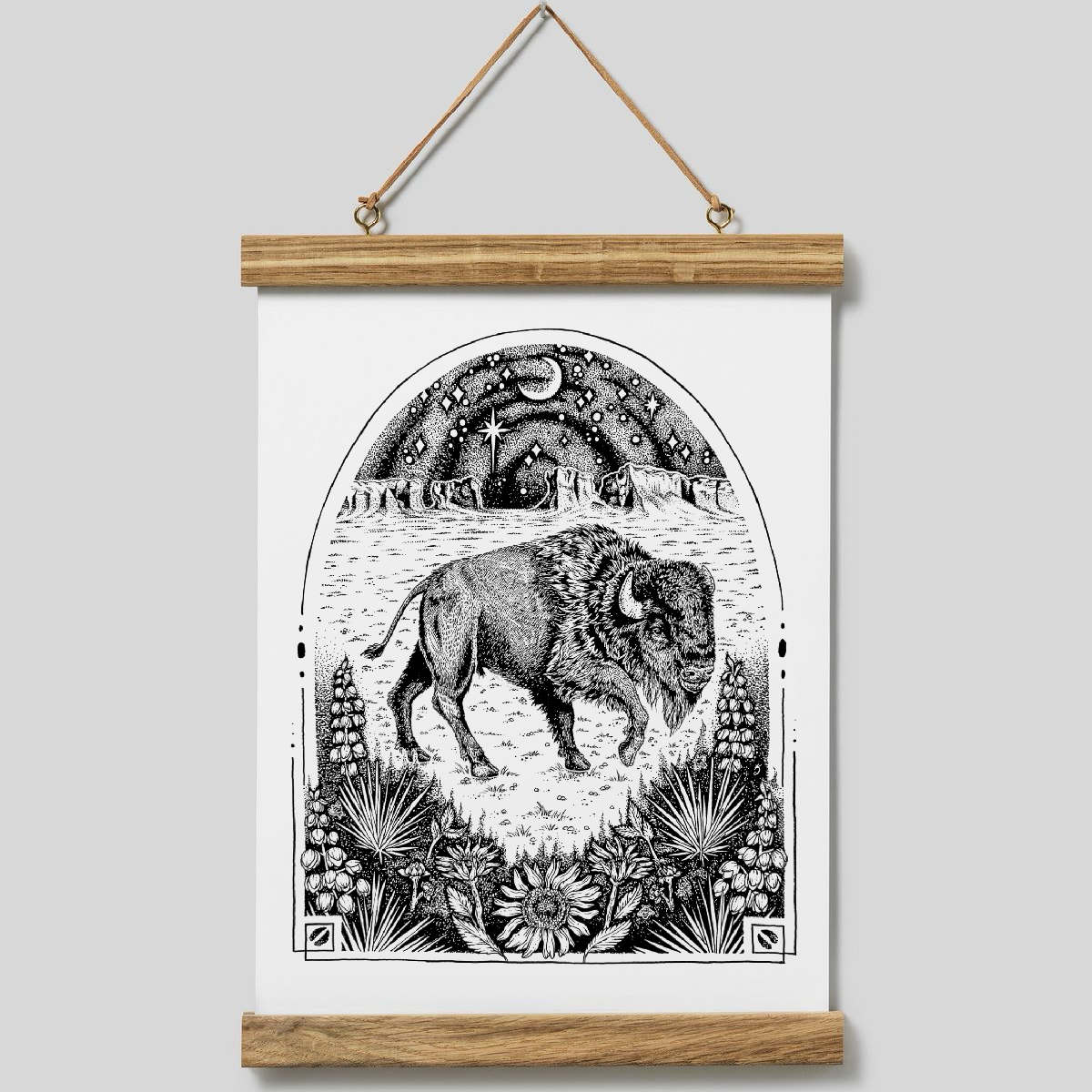 Monument Bison Art Print