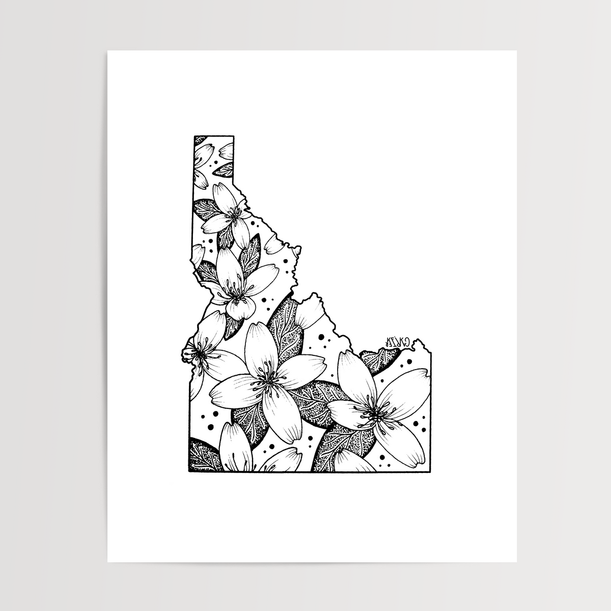 Idaho - Syringa State Flower Print