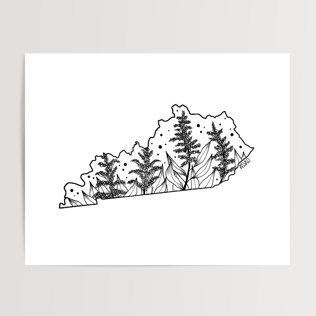 Kentucky - Goldenrod State Flower Print