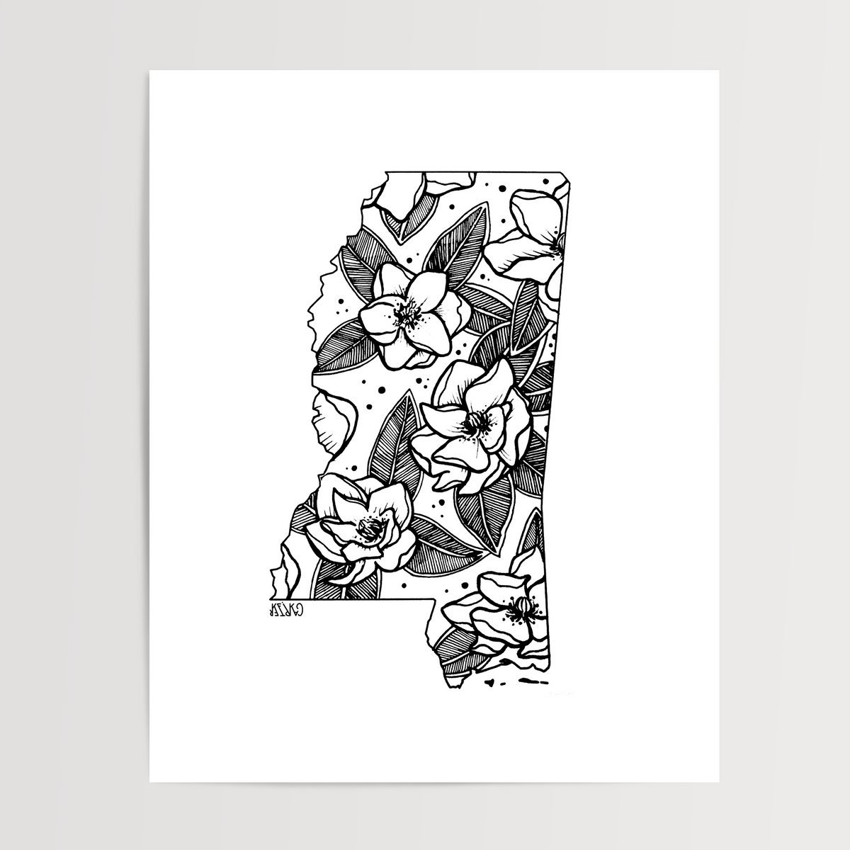 Mississippi - Magnolia State Flower Print