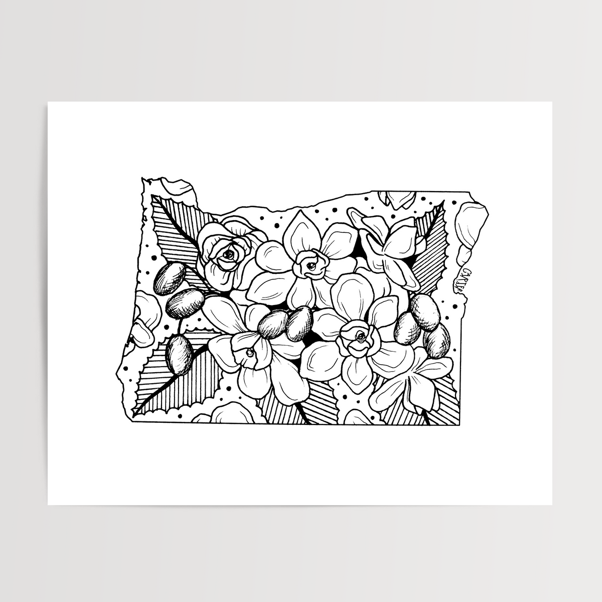Oregon - Oregon Grape State Flower Print
