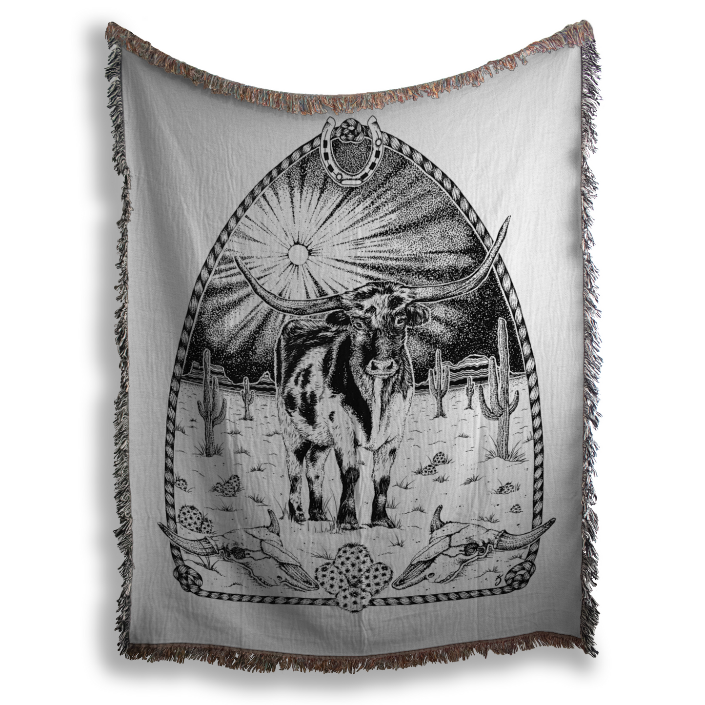 Longhorn Woven Blanket