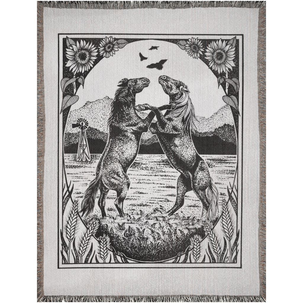 Mustangs Woven Blanket