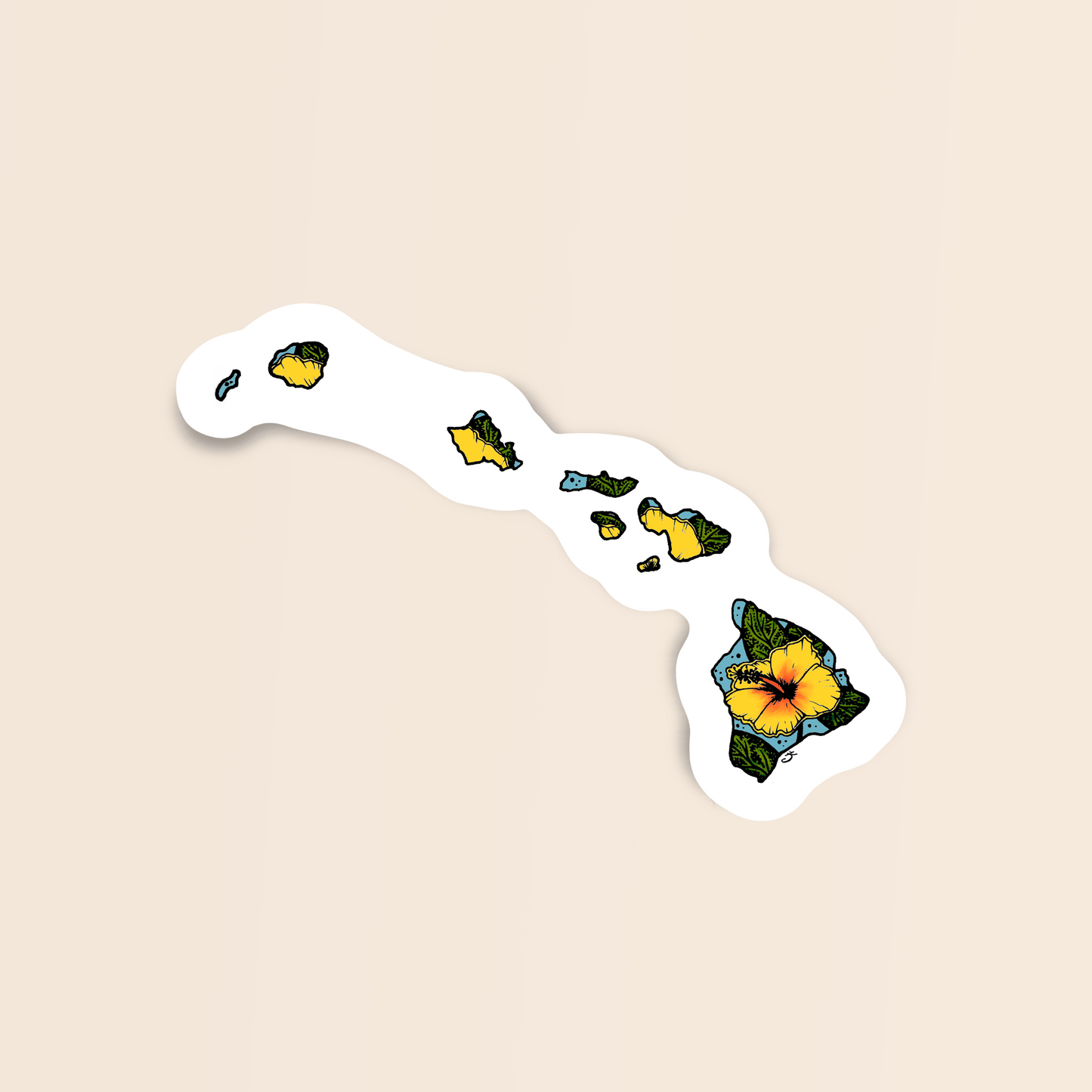 Hawaii State Flower Sticker