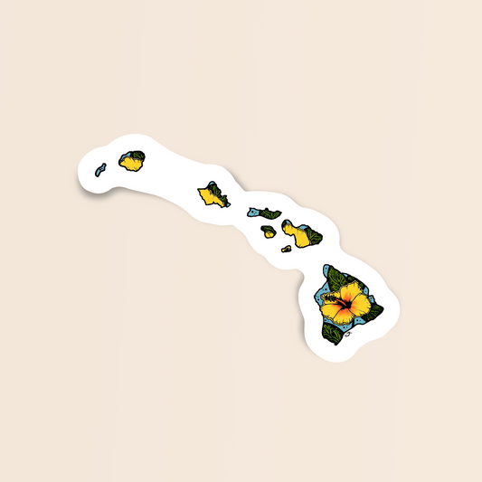 Hawaii State Flower Sticker
