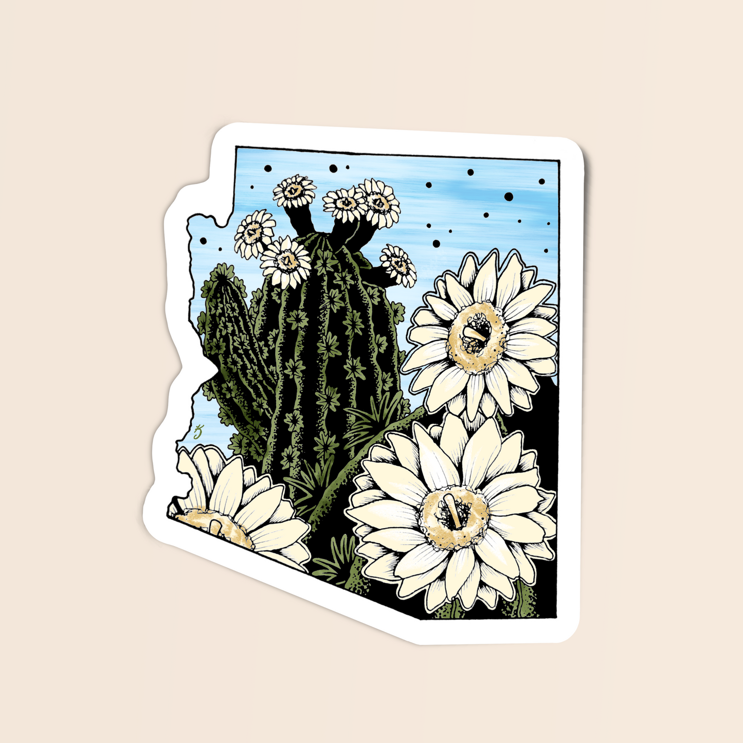 Arizona State Flower Sticker