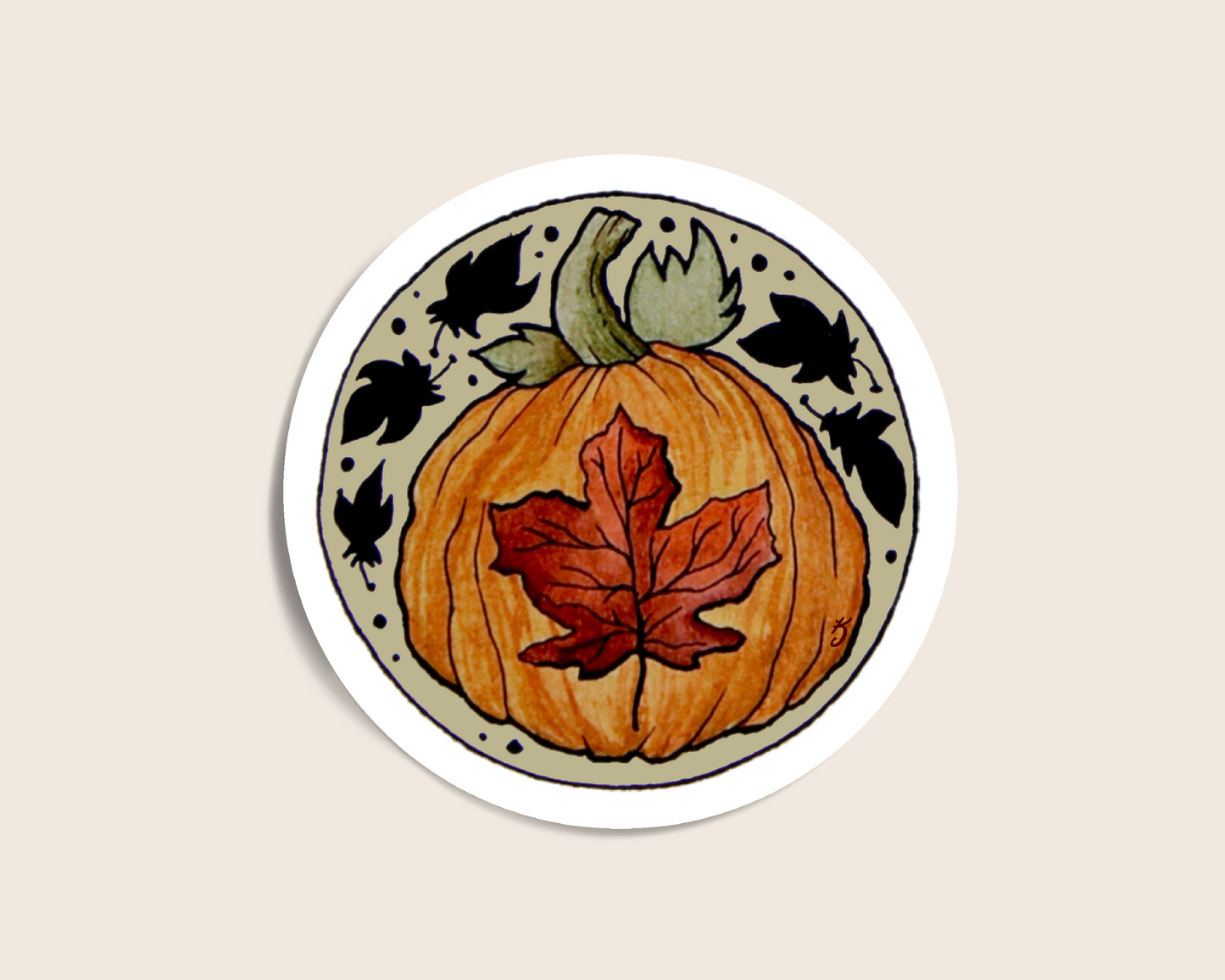Maple Pumpkin Sticker