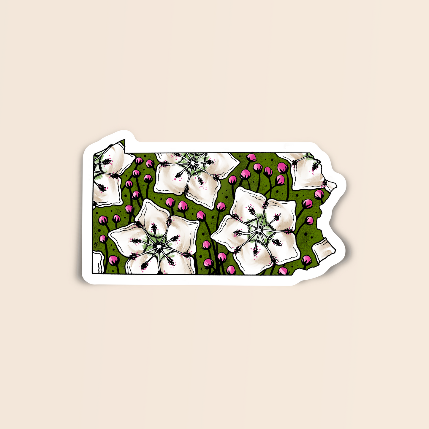 Pennsylvania State Flower Sticker