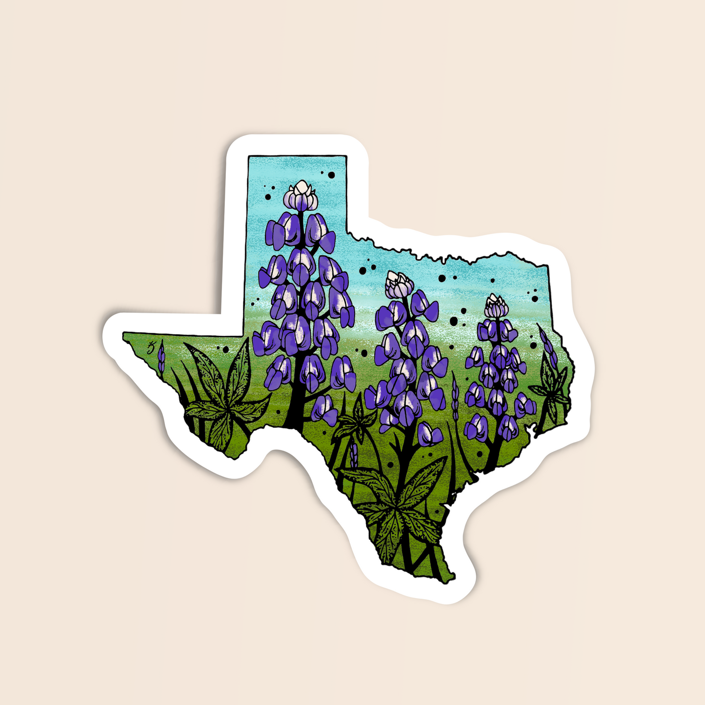 Texas State Flower Sticker