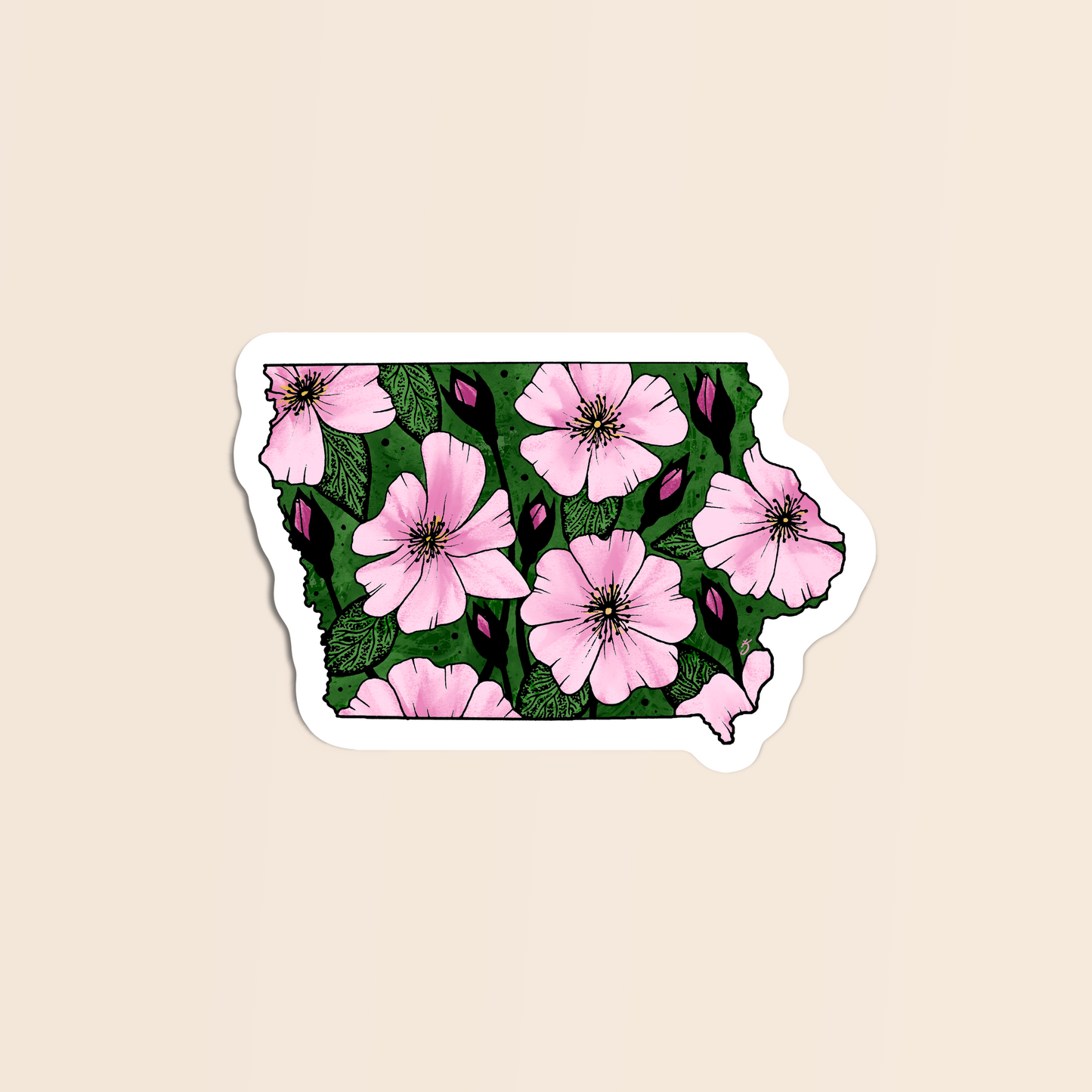 Iowa State Flower Sticker