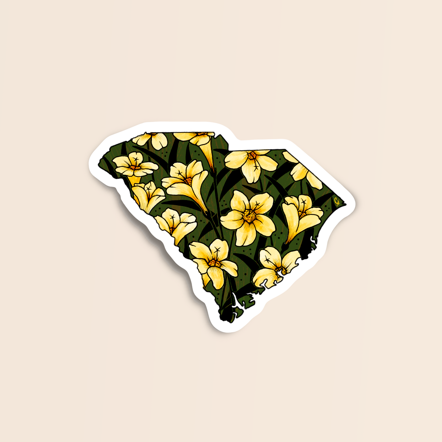 South Carolina State Flower Sticker