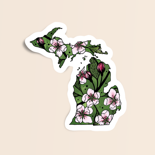 Michigan State Flower Sticker