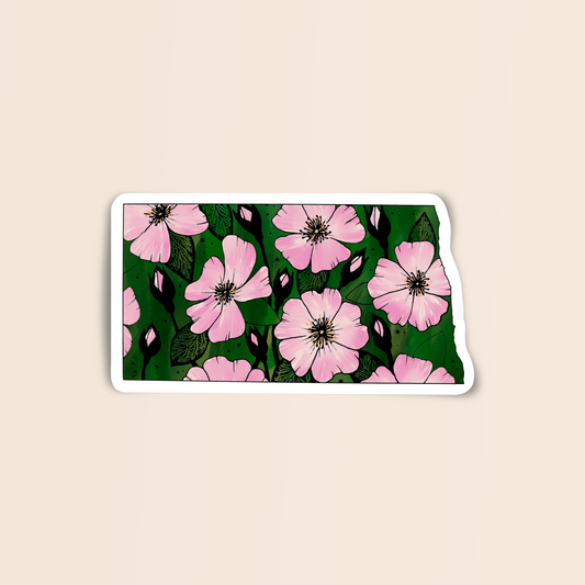 North Dakota State Flower Sticker