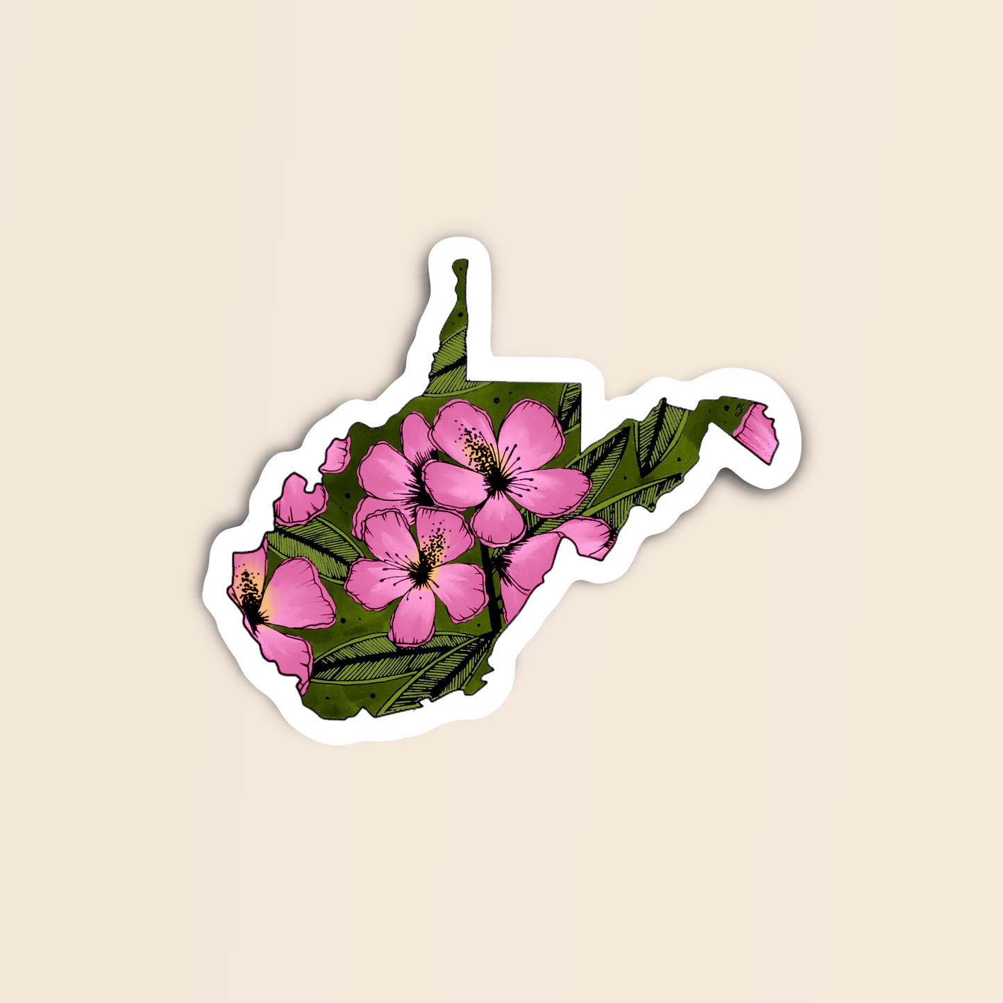 West Virginia State Flower Sticker