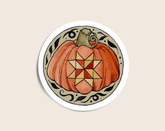 Quilted Pumpkin Sticker