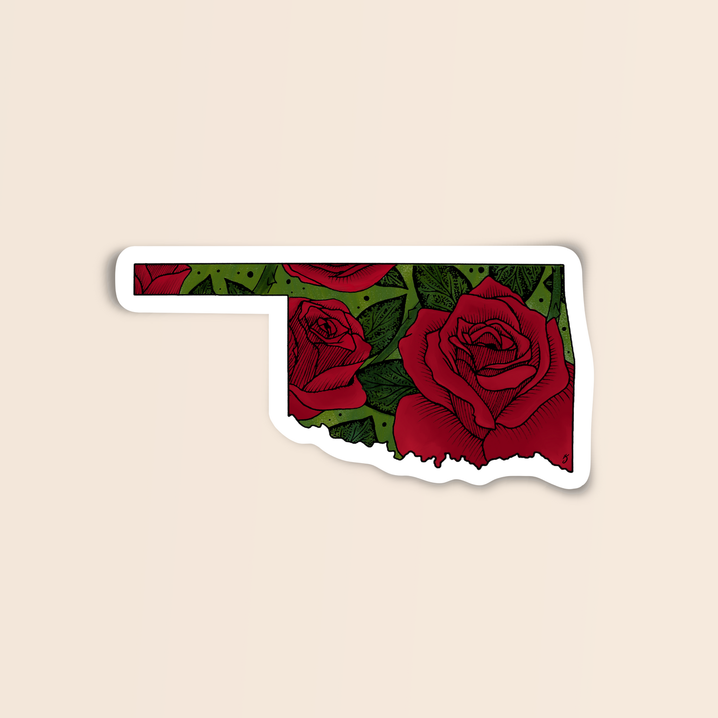 Oklahoma State Flower Sticker