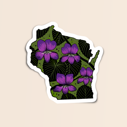 Wisconsin State Flower Sticker