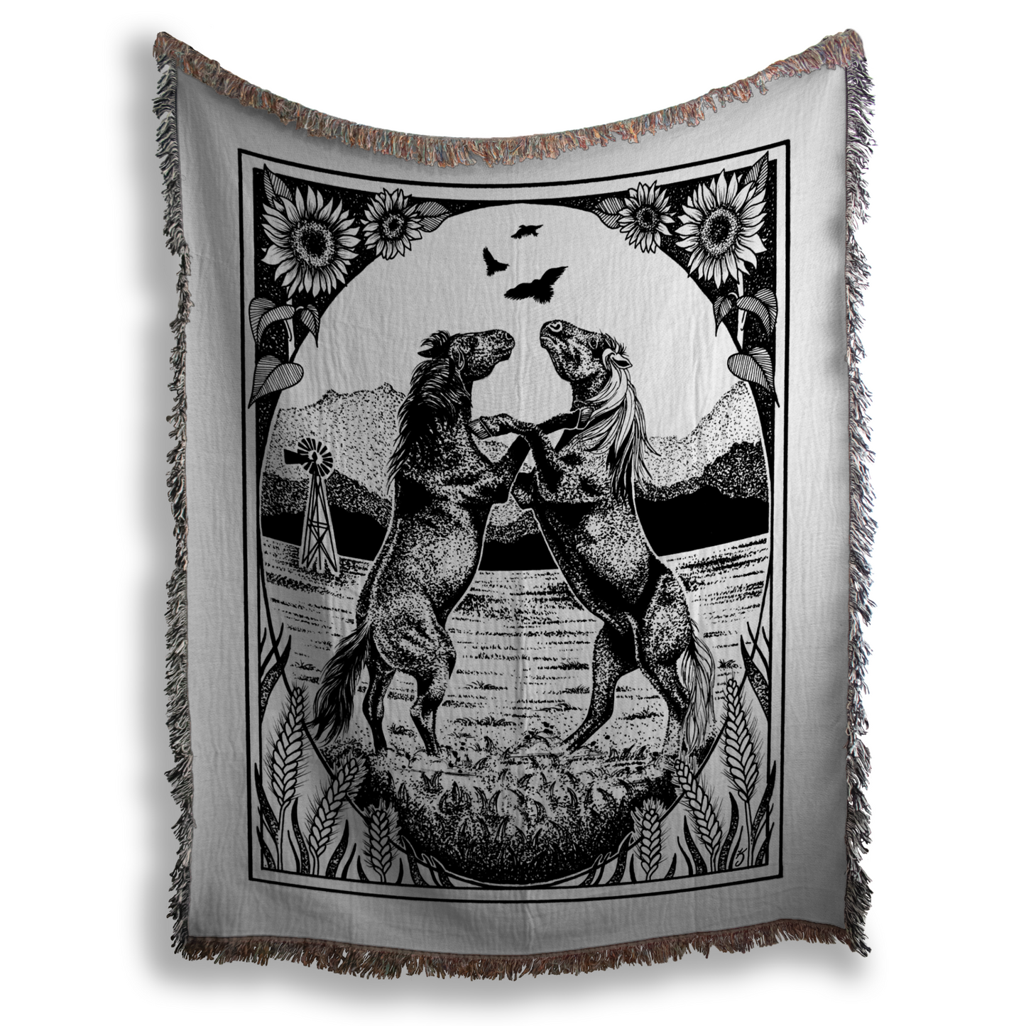 Mustangs Woven Blanket