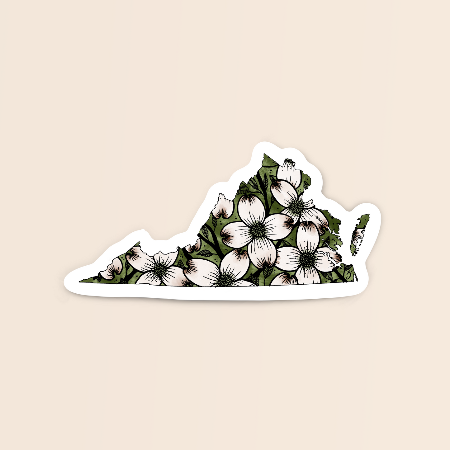 Virginia State Flower Sticker