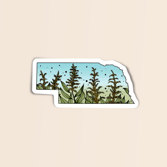 Nebraska State Flower Sticker