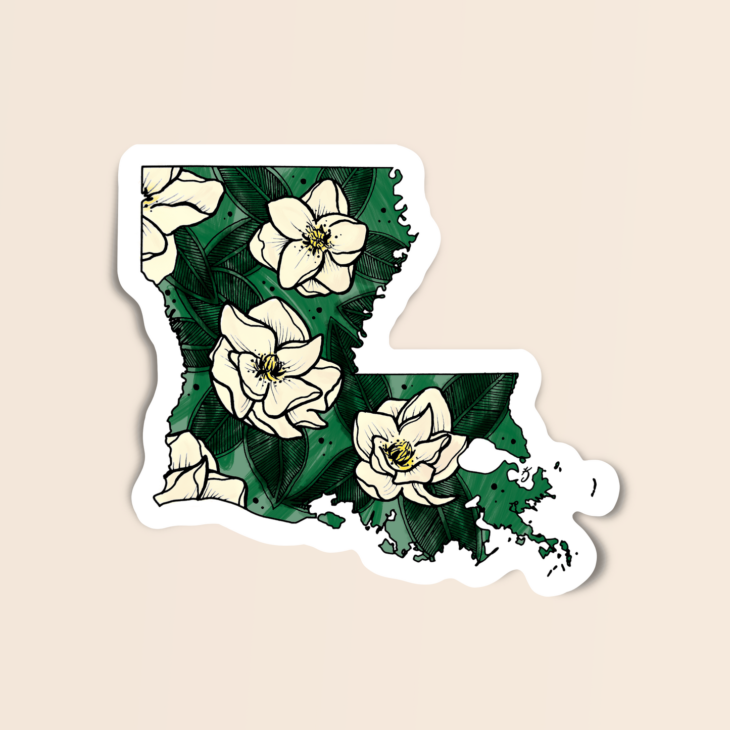 Louisiana State Flower Sticker