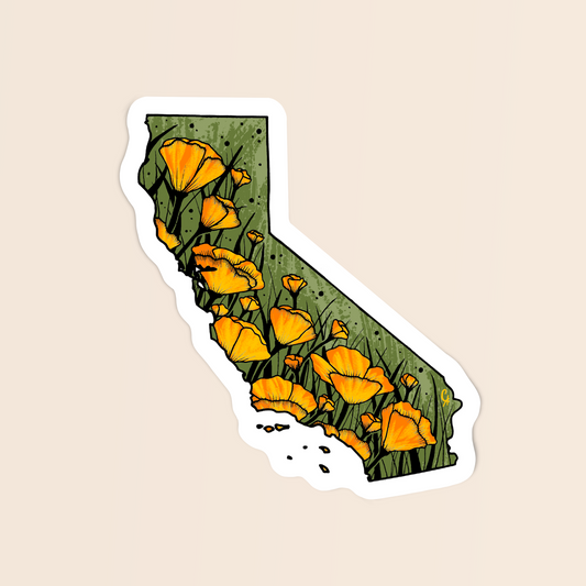 California State Flower Sticker