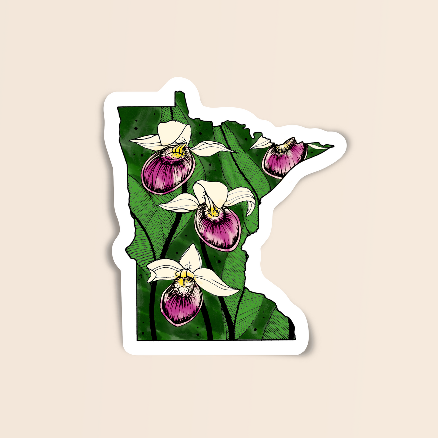 Minnesota State Flower Sticker