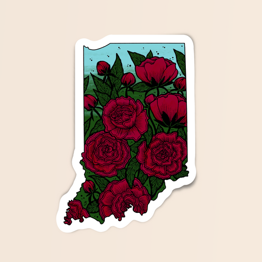 Indiana State Flower Sticker
