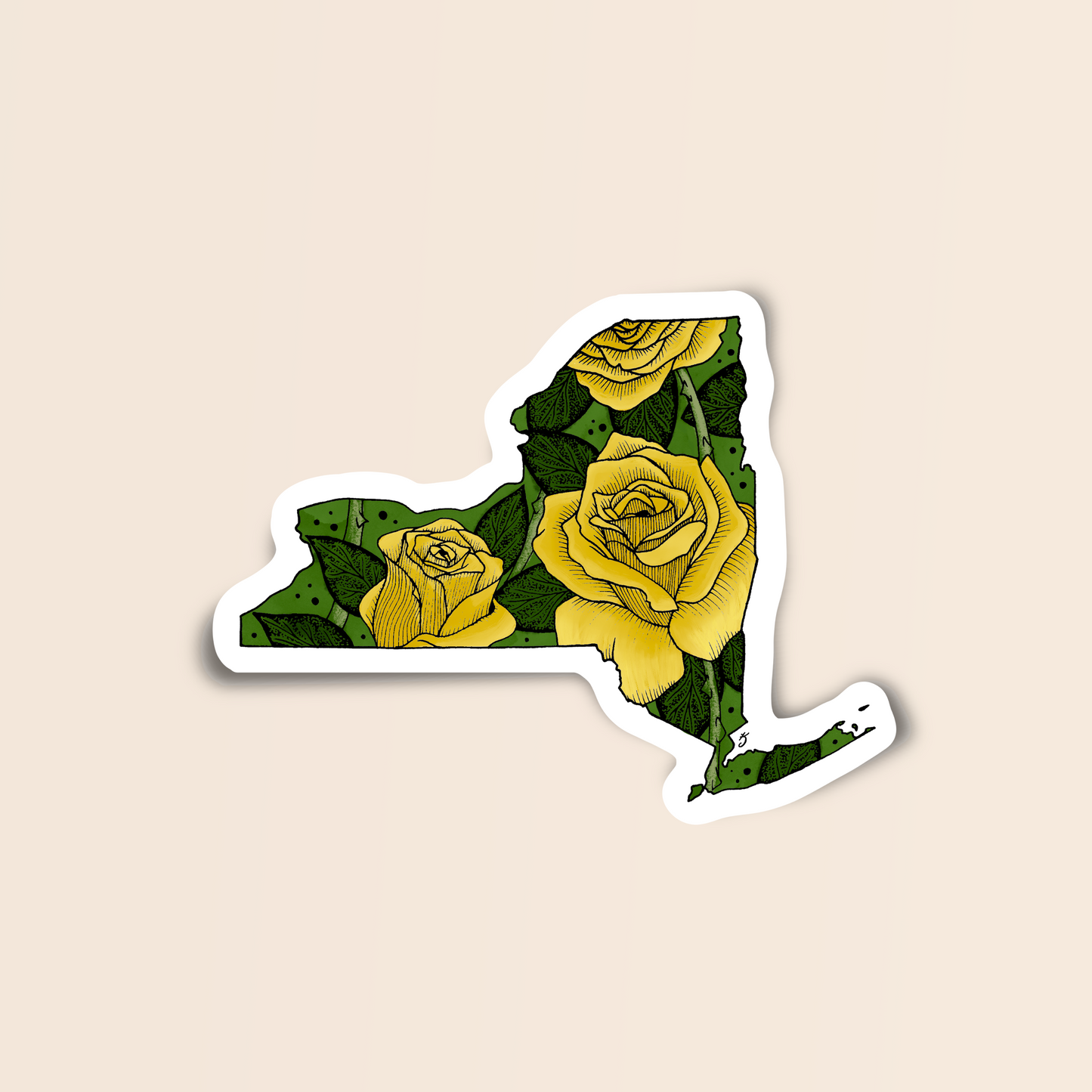 New York State Flower Sticker