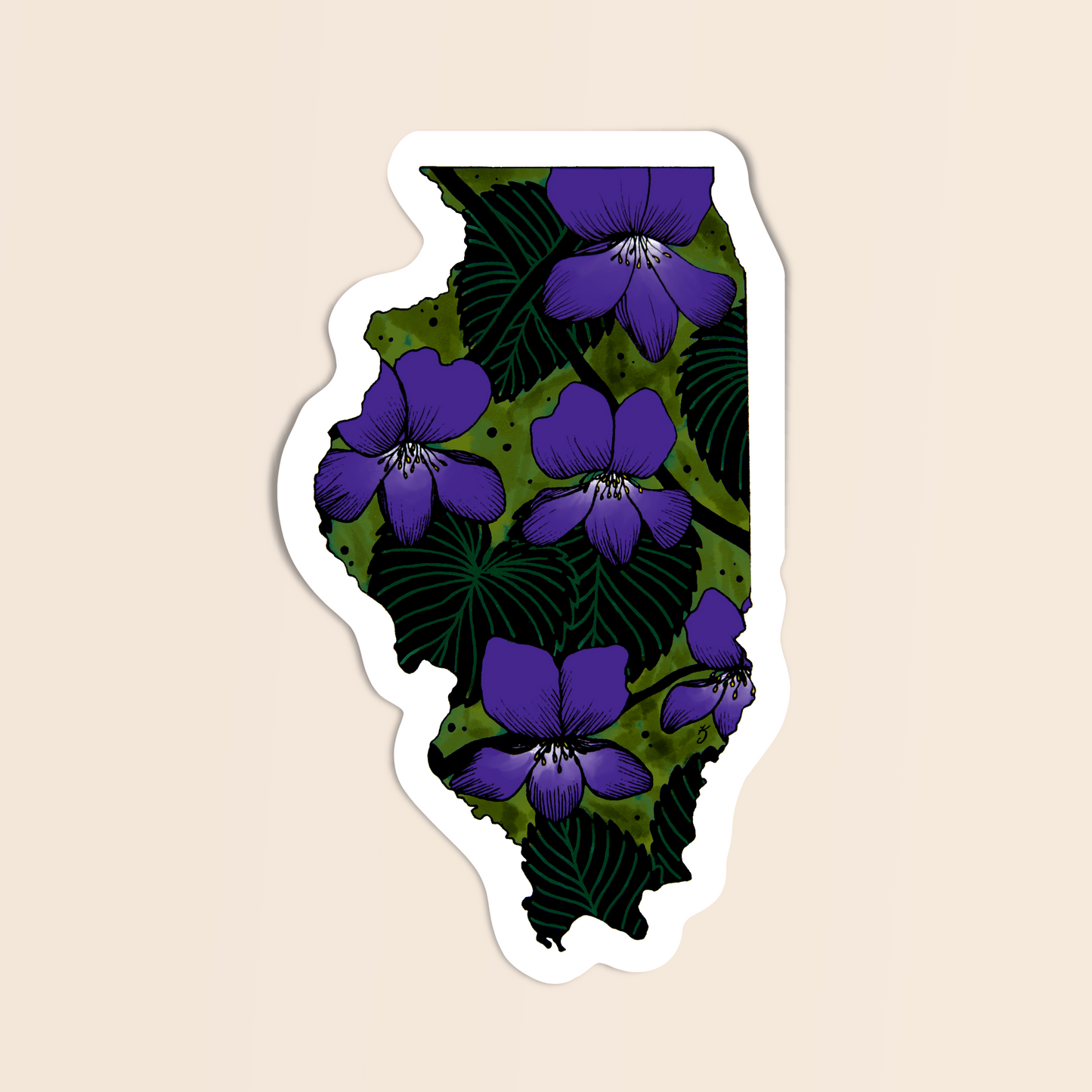 Illinois State Flower Sticker