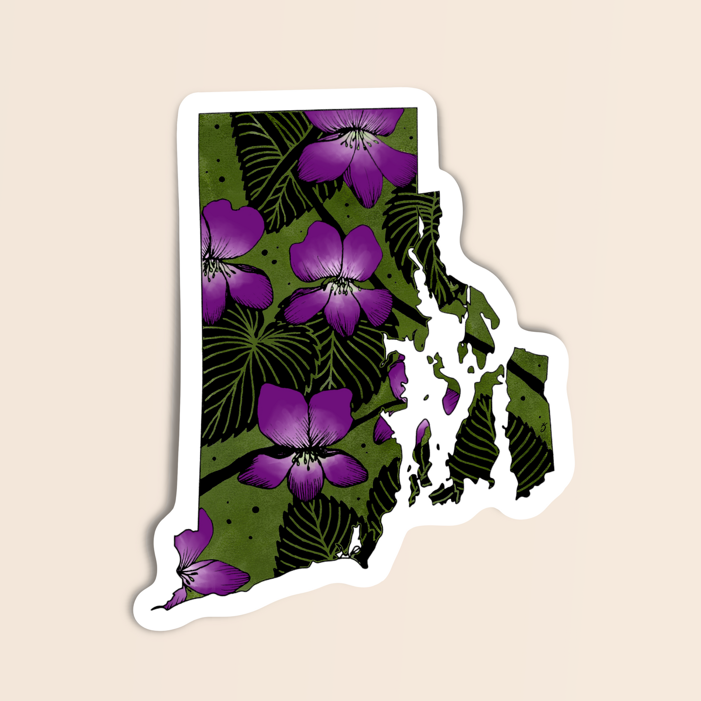 Rhode Island State Flower Sticker