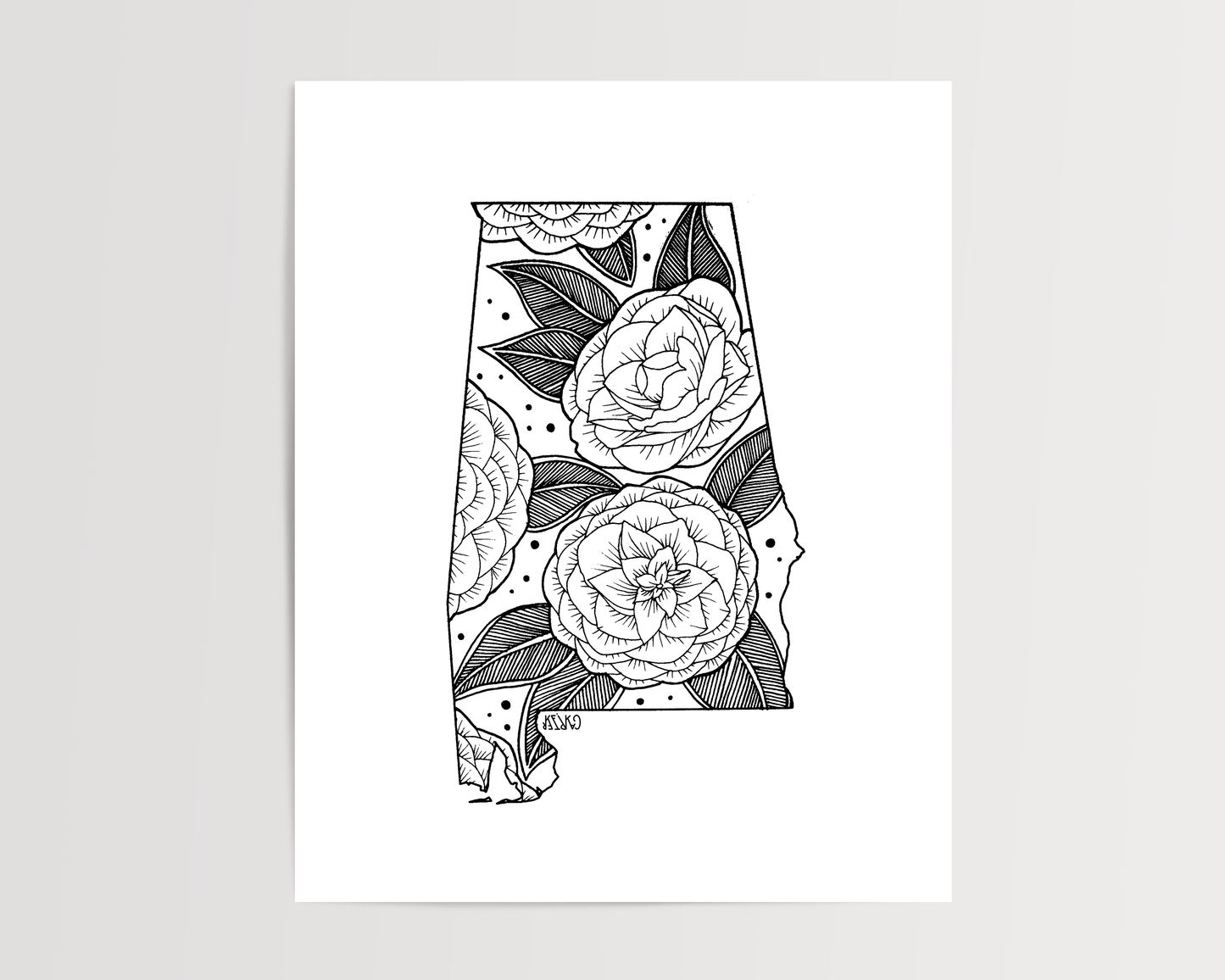 Alabama - Camellia State Flower Print