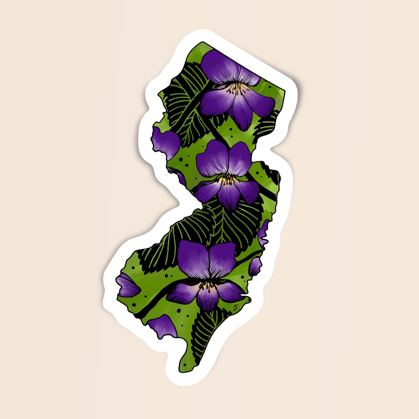 New Jersey State Flower Sticker