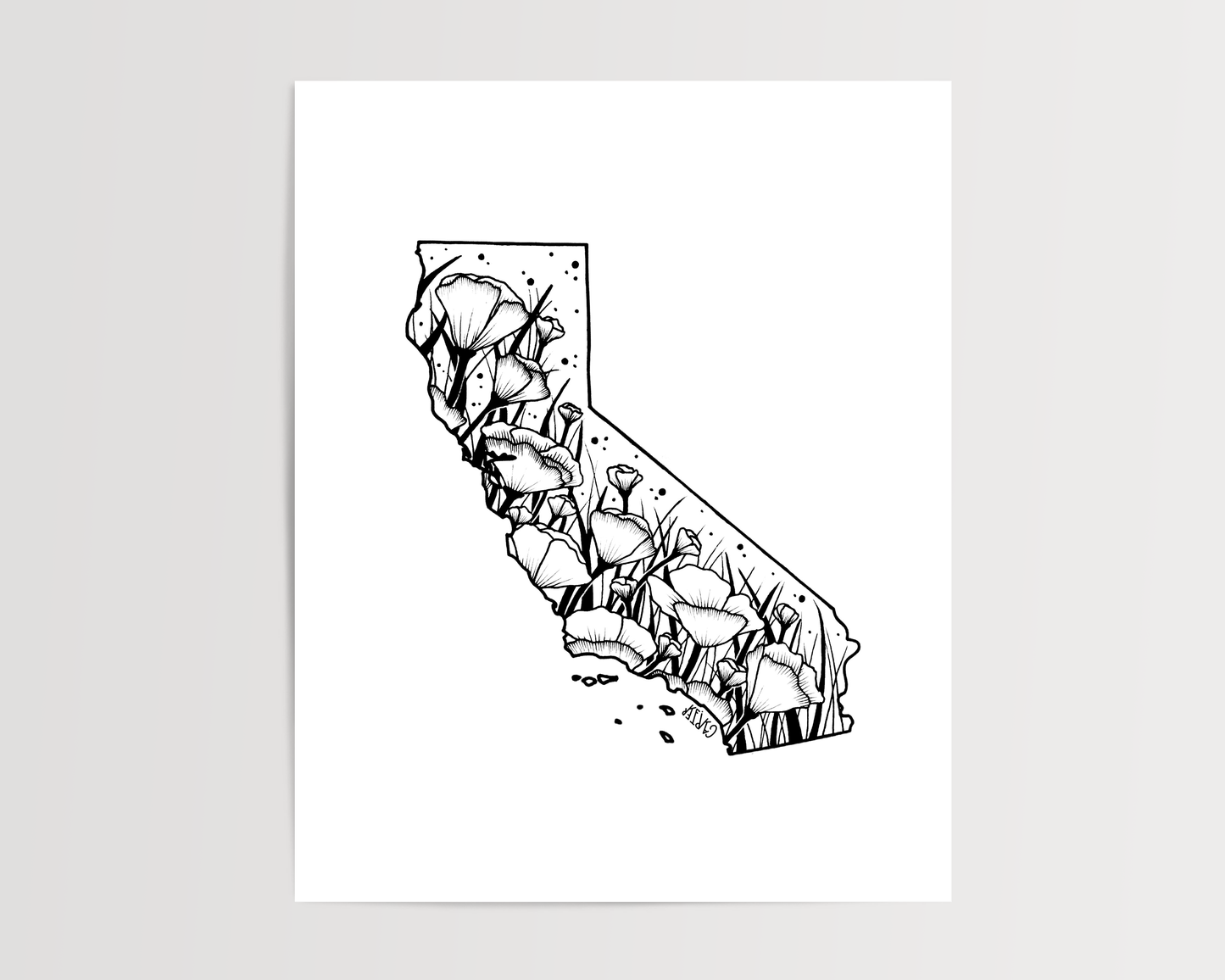 California - California Poppy State Flower Print
