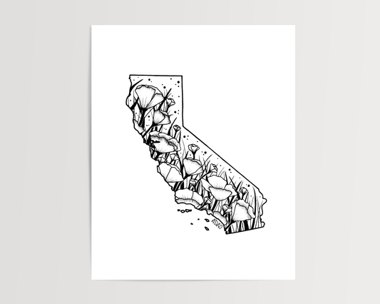 California - California Poppy State Flower Print
