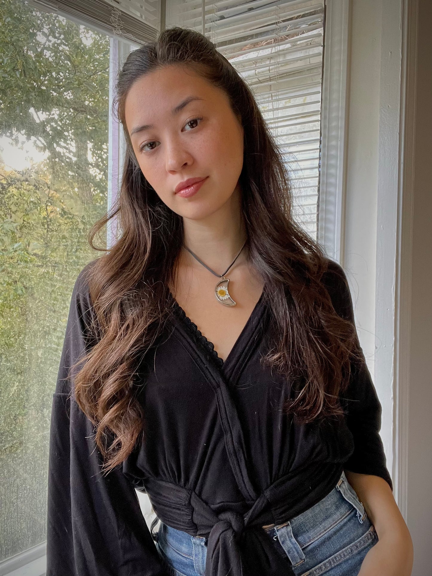 Silver Daisy Necklace