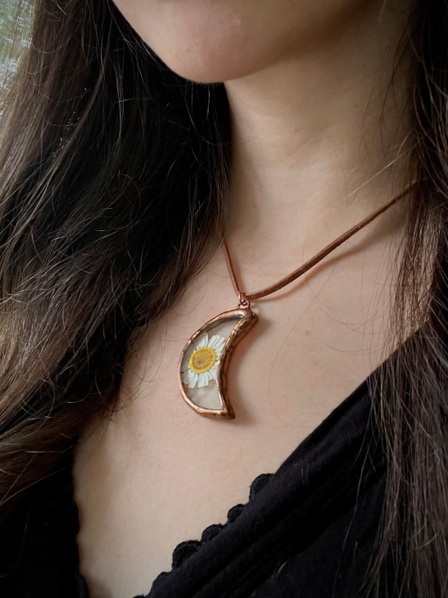 Copper Daisy Necklace