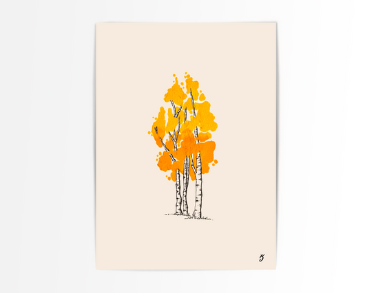 Aspens in Fall Art Print