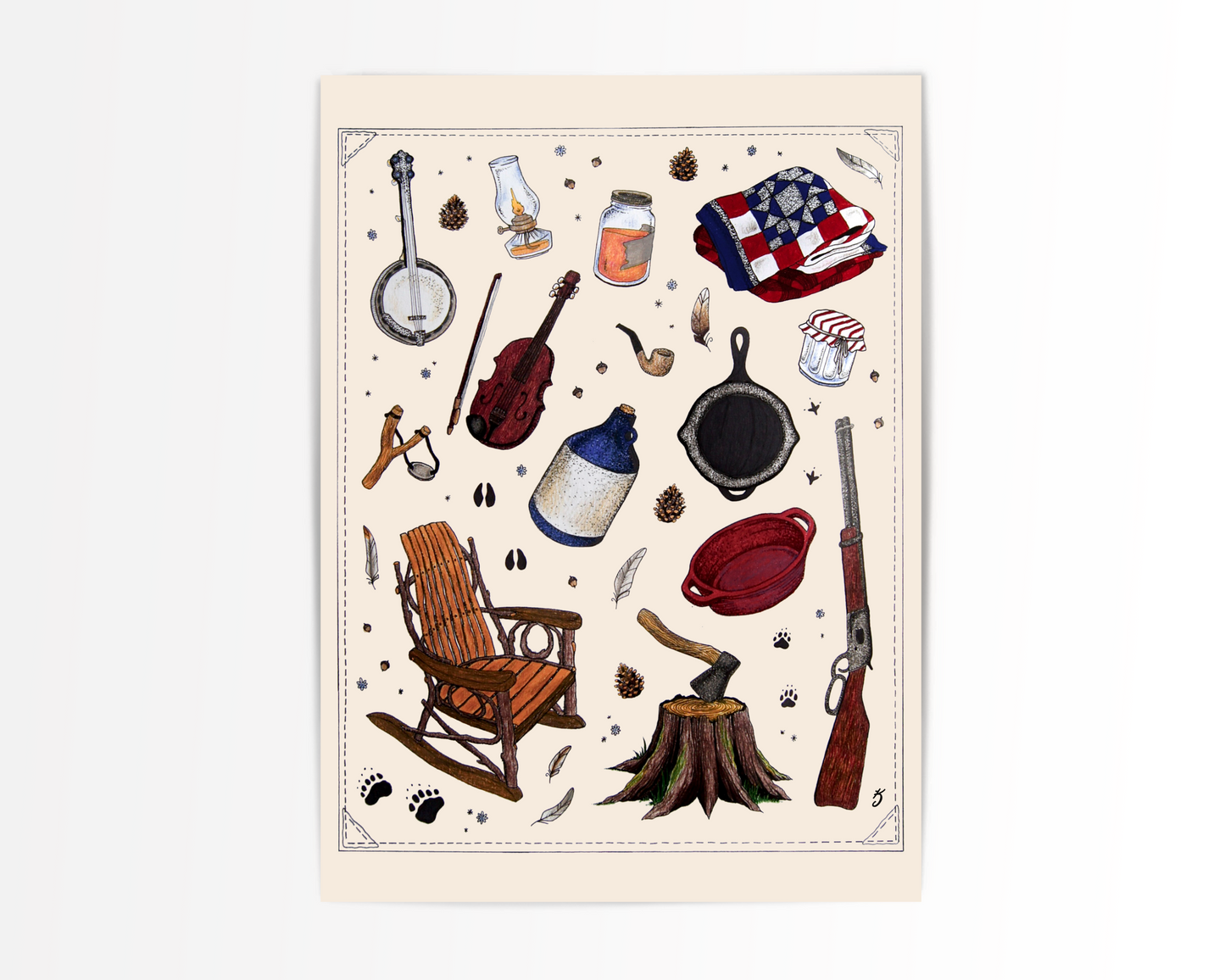 The Porch Dweller Art Print