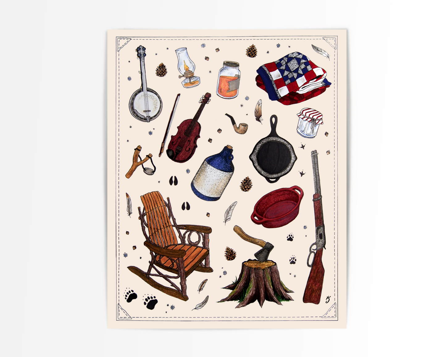 The Porch Dweller Art Print