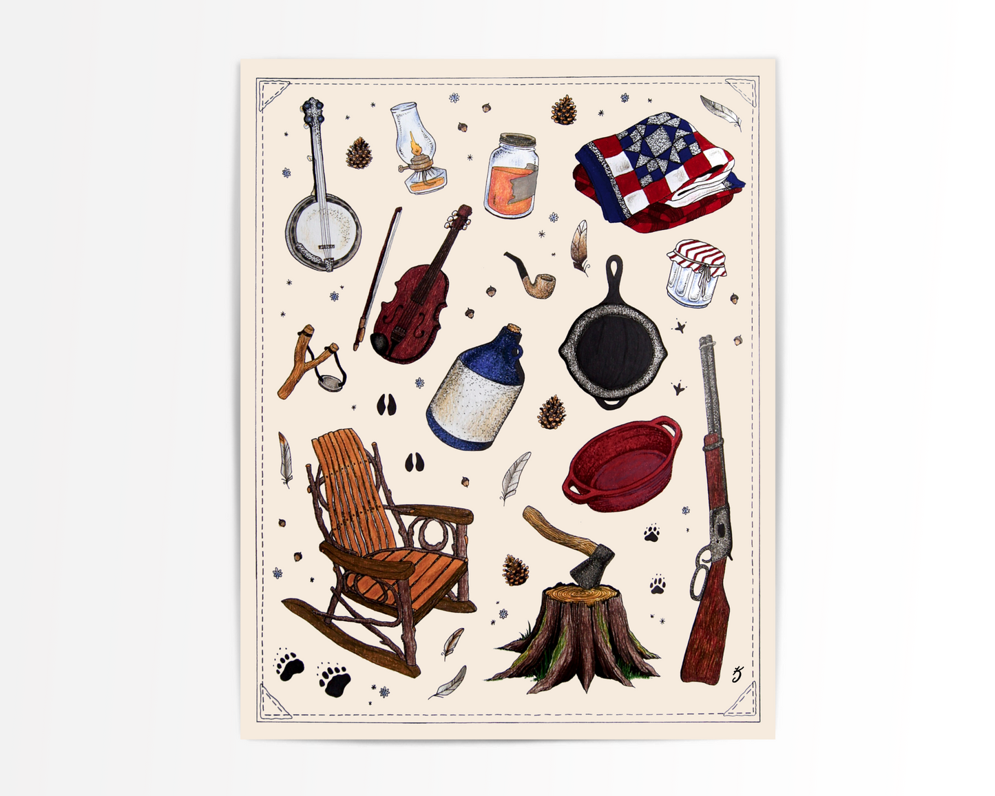 The Porch Dweller Art Print