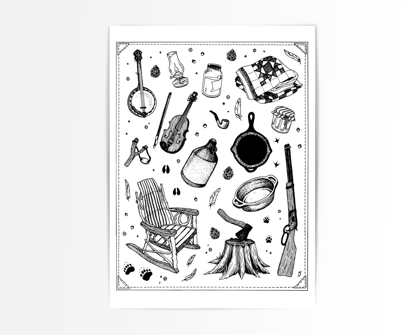 The Porch Dweller Art Print