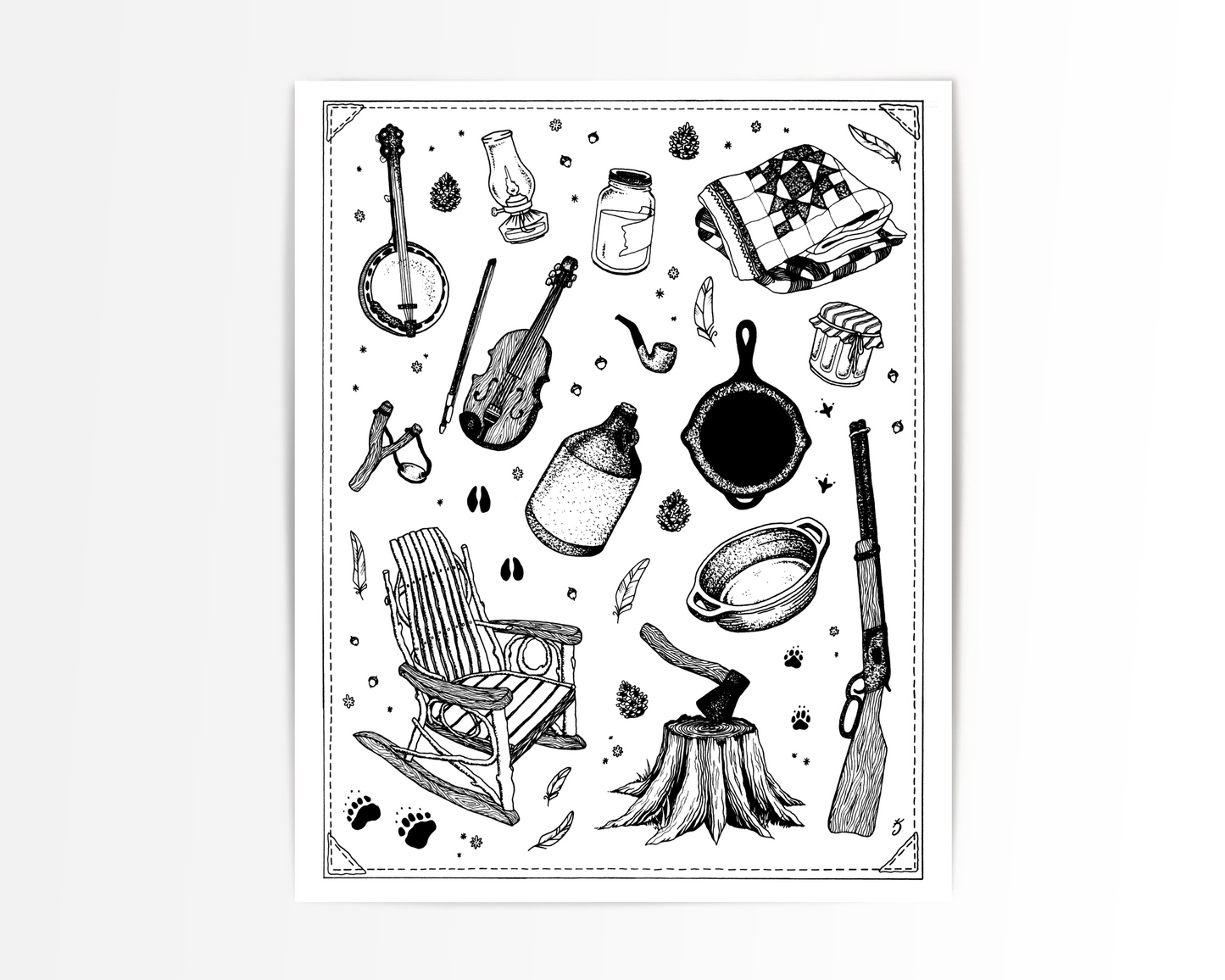 The Porch Dweller Art Print