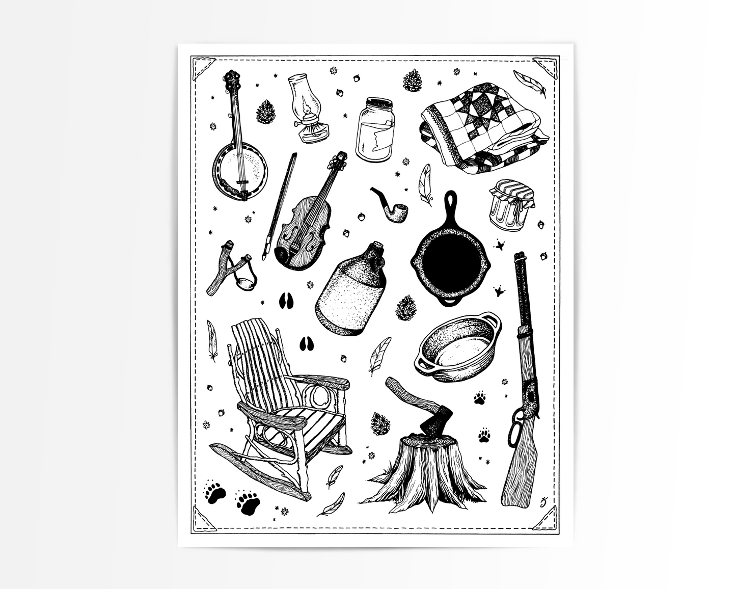 The Porch Dweller Art Print